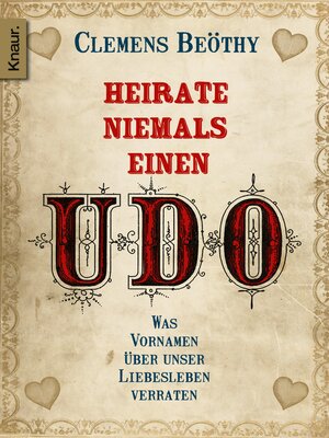 cover image of Heirate niemals einen Udo